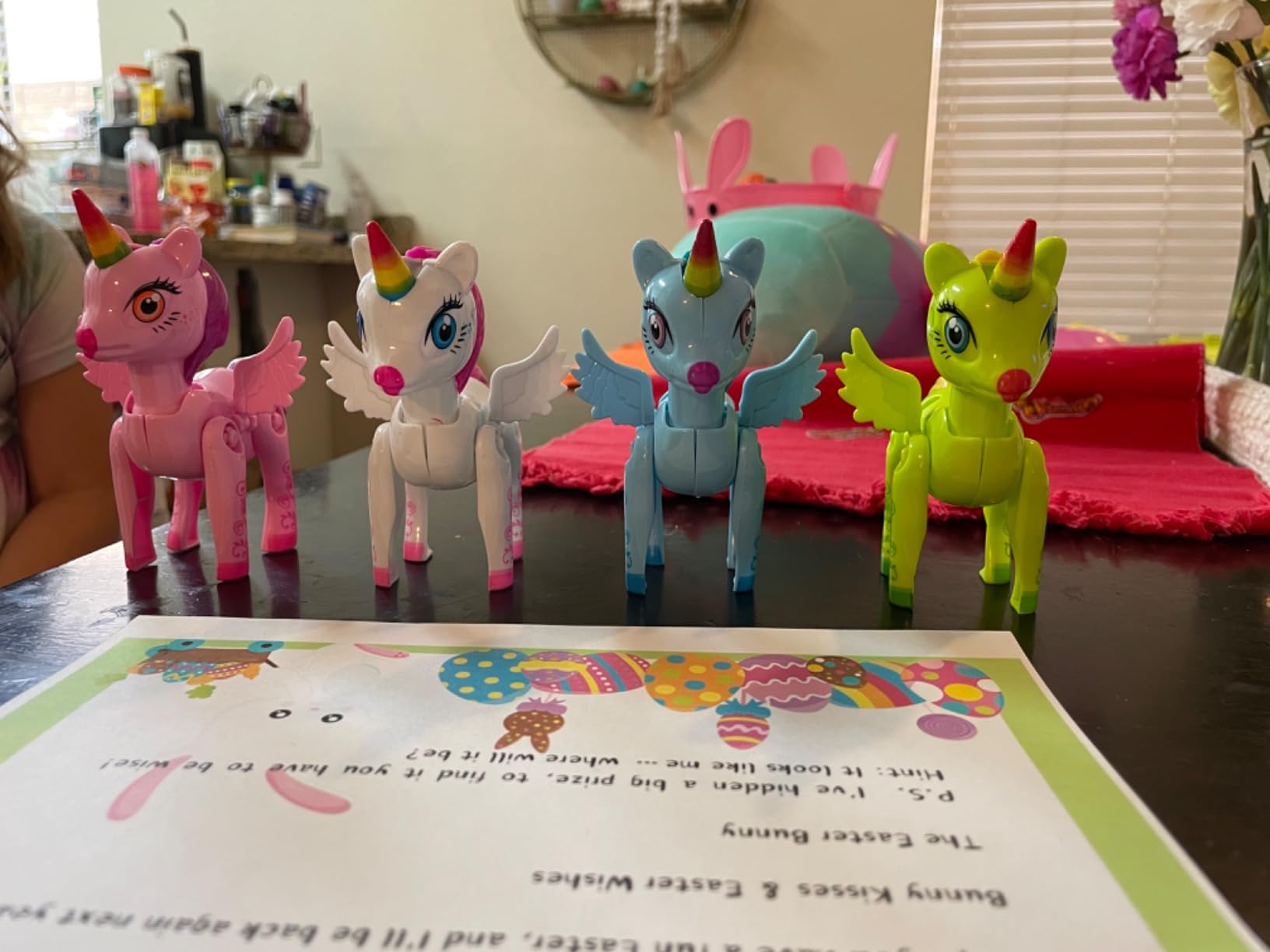 4 Pack Jumbo Unicorn Prefilled Easter Eggs with Gifts – Kids Easter Basket Stuffers Fillers, Basket Easter Baskets for Boys & Girls, Kids Easter Basket Party Favors Toys for Toddlers