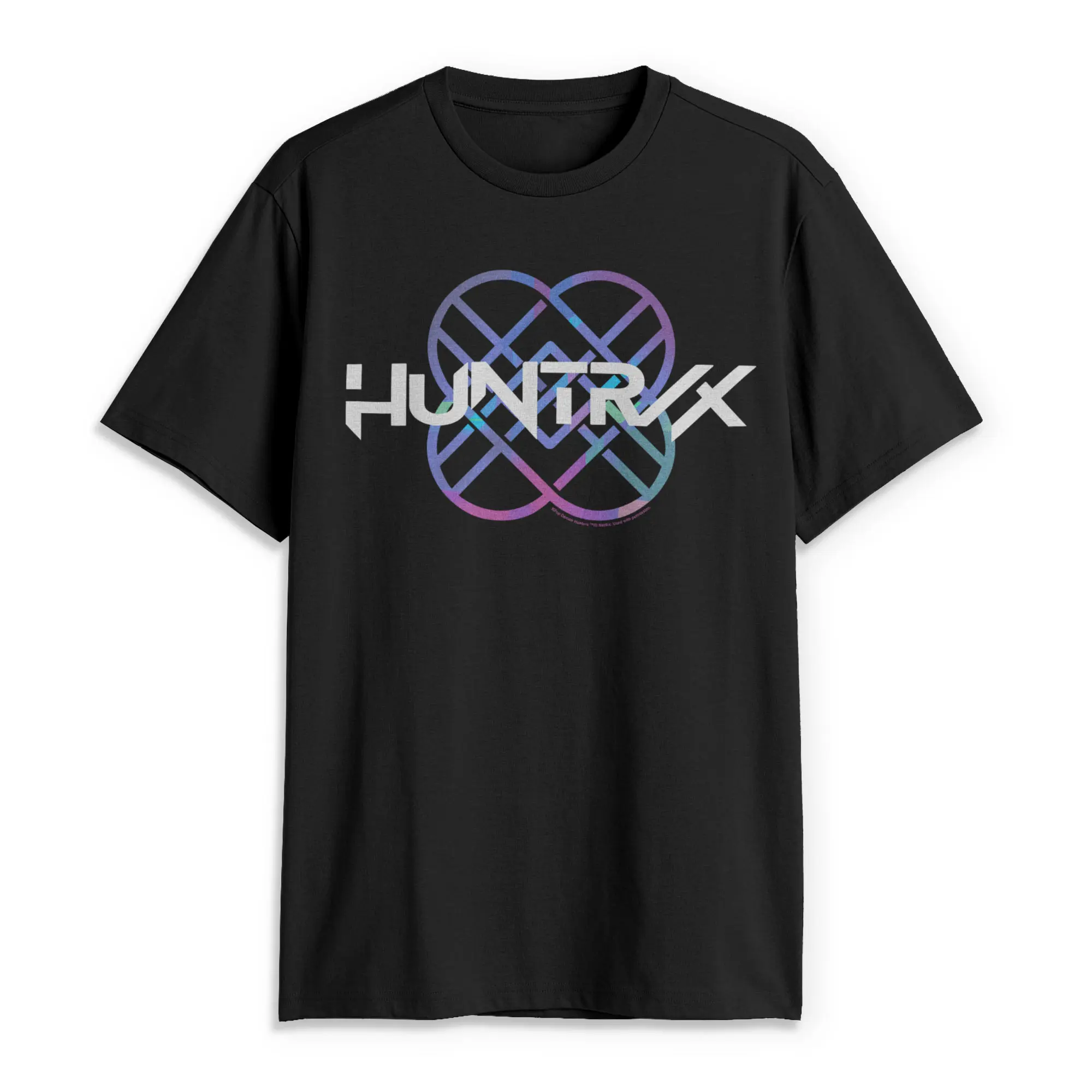 Mens KPop Demon Hunters Huntrix Holographic Logo T Shirt