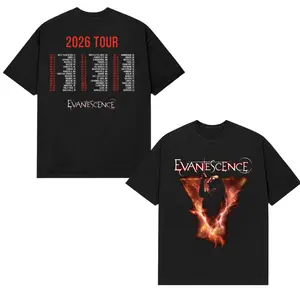 Evanescence 2026 Tour T-Shirt – Rock Concert Graphic Tee, Lightning Band Artwork Shirt, Soft Cotton Unisex Music Merch, Alternative Rock Fan Gift