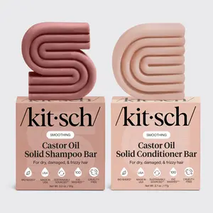 Kitsch Castor Oil Shampoo & Conditioner Bar Combo Pack Haircare Moisture