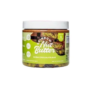 HAZELNUT DUBAI Chocolate Bar Hazelnut Pistachio Nut Butter Cream Crunchy Kataifi Kanafeh Nut Butter VIRAL Rainbow Nut Butter
