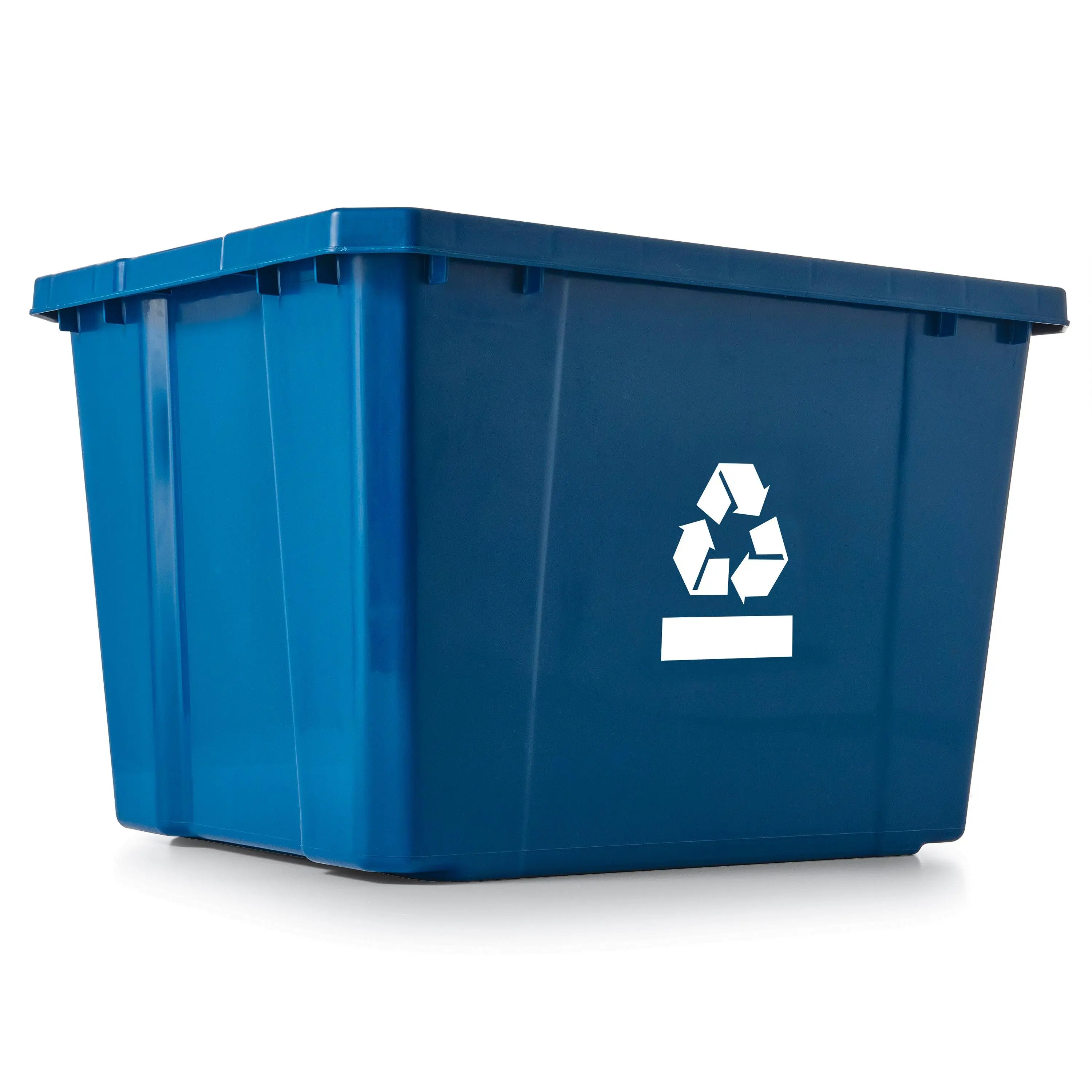 Gracious Living Medium Curbside Blue Box Plastic 17 Gallon Home Recycling Bin Gracious Living Medium Curbside Blue Box Plastic 17 Gallon Home Recycling Bin