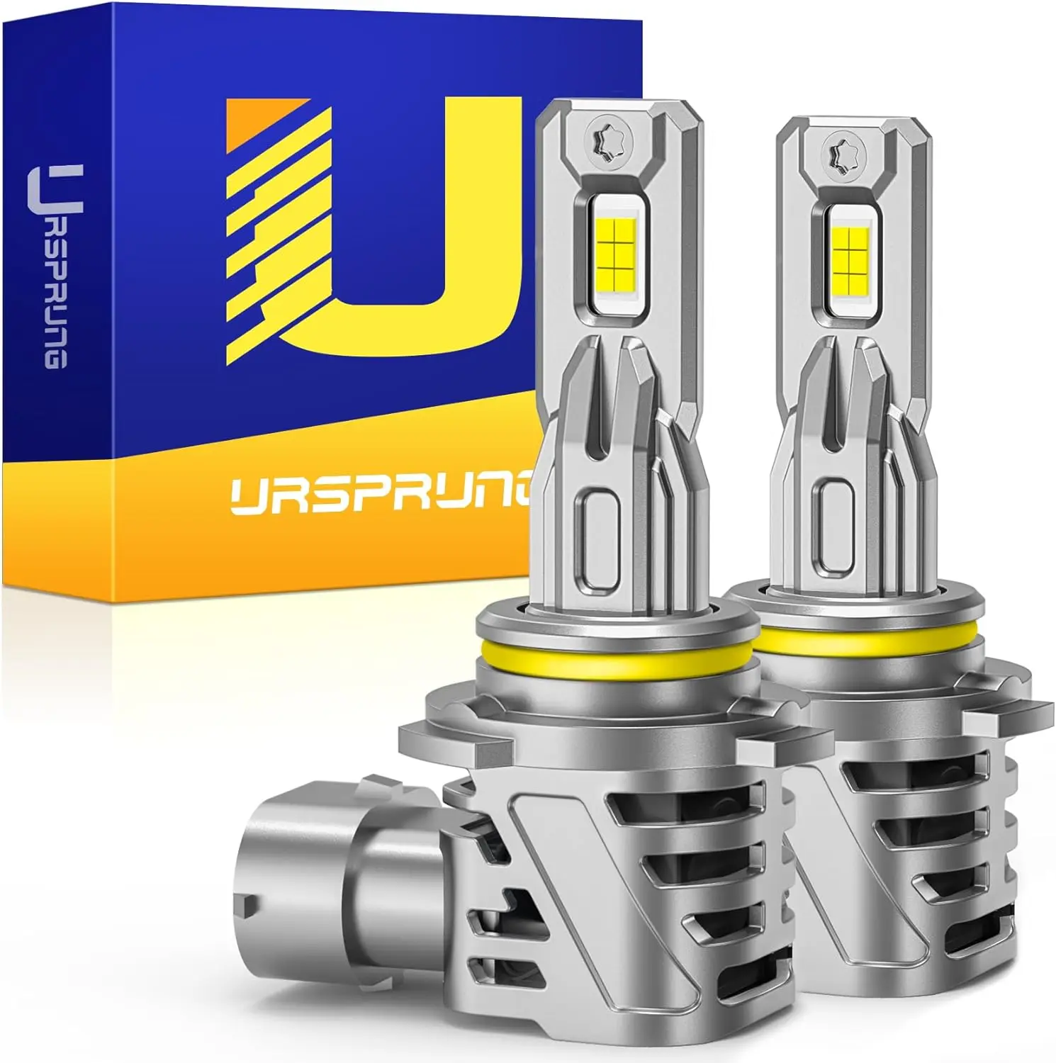 Ursprung 2026 Newest-Gen 9012/HIR2 LED Bulbs, 13x Brightest, Real Plug & Play 9012 Light Bulbs, 6500K White, Canbus Ready, 10-Year Lifespan