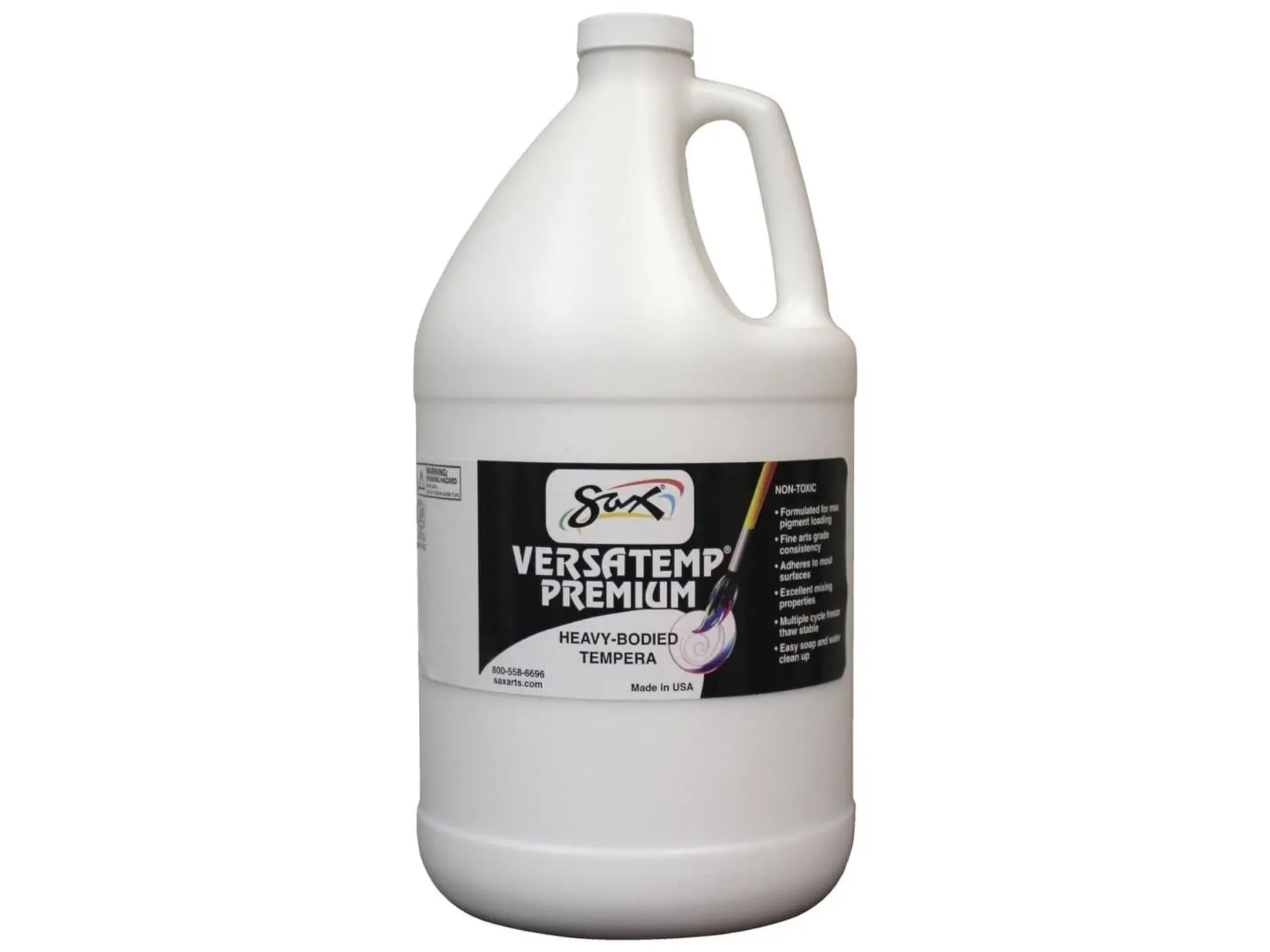 Chroma Acrylics 1592735 Versatemp Premium Heavy-Bodied Opaque Tempera Paint, White