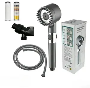 High Pressure Turbocharged  Head with Flexible Hose Adjustable Settings Portable Filter Replacement for Enhanced Bathing Experience remove chlorine rainfall Massage Handheld  multiple pet cleaning entire body spray mode style skin bathroom shower brush