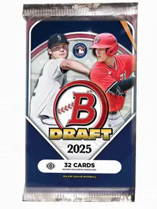 2025 Topps Bowman draft Baseball hobby Individual Pack -32 Cards per Pack,   1 Auto on average in every 4 packs