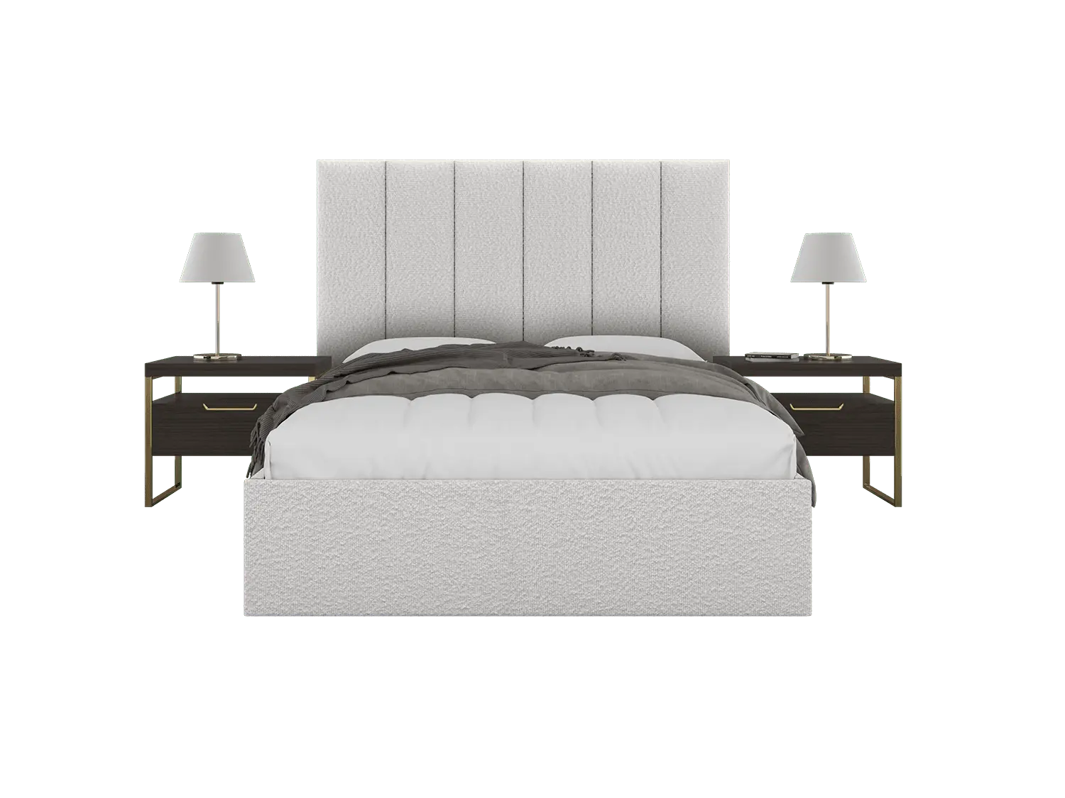 Vertical Upholstered Headboard Panels Anne Layout - 69" x 39"