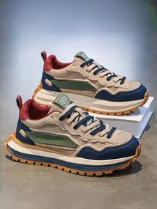 Men's Breathable Casual Sports Shoes, Anti-Slip Soft Sole Sneakers, Trendy Dad Style Shoes, Comfortable Walking Shoes, Thick Sole Sneakers, Thick Soled Sneakers, Slip Resistant Sneakers