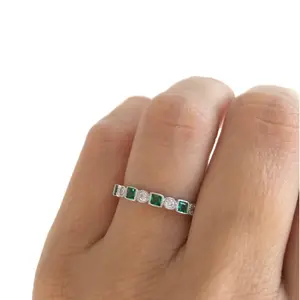 Green Emerald Art Deco Band