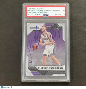 2016-17 Panini Prizm #113 Georgios Papagiannis Signed Card AUTO 10 PSA Slabbed R