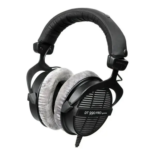 Beyerdynamic DT-990 Pro Overhead Type Acoustically Open High Impedance Headphones (250 Ohms) with Cable, Audio Compatibility, Standard Jack