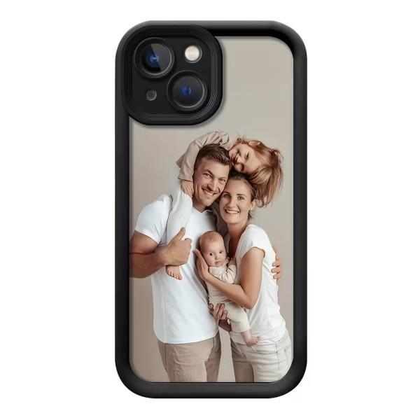 Custom phone case with family photos, personalized shockproof protective cover, exclusive matching gift for family gatherings