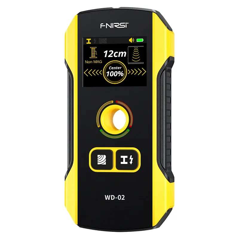 FNIRSI WD 02 Wall Detector Stud Detector Portable TFT Display Precise Positioning Metal and Wood Stud Wall Scanning Tool AC Powered with Live Cable with Clear Depth Scale and Audible Alarm