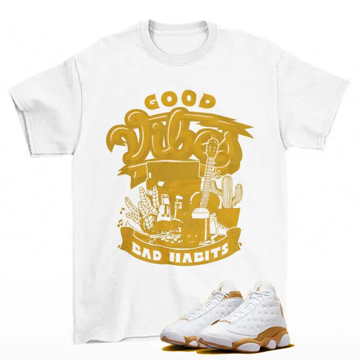 Vibes Wheat Shirt White to Match Jordan 13 Retro Wheat
