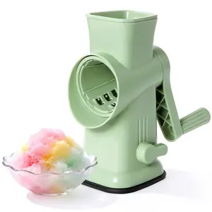 Manual Hand Crank Ice Shaver, Non‑Electric Portable Ice Crusher, Compact Snow Cone Maker, Easy to Operate & Carry for Homemade Shaved Ice