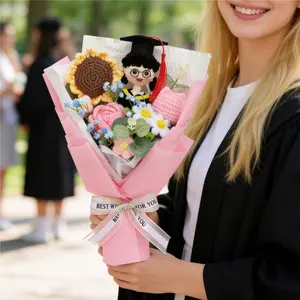 Elegant Graduation Gift Bouquet Flower, Perfect Home Decor Accessory, Ideal for Grad Photoshoots, Warm Friendship Present