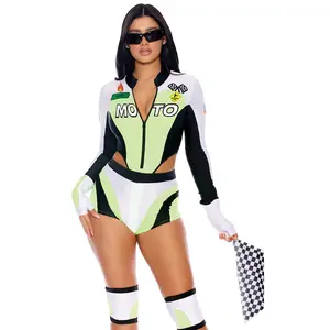 Green Light Go Sexy Motocross Racer Costume
