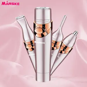 4 in 1 Electric Shaver for Women, 1 Set USB Rechargeable Portable Razor, Gentle Hair Removal Tool for Nose, Face, Arms, Legs, Underarm, Bikini Area