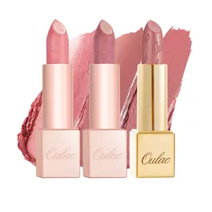 OULAC Nude Pink Lipstick Set Perfect for All Skin Tones Hydrating Vegan Formula Smooth Creamy Color Rich Pigment Ideal for Daily Wear Makeup Christmas Gifts for Women