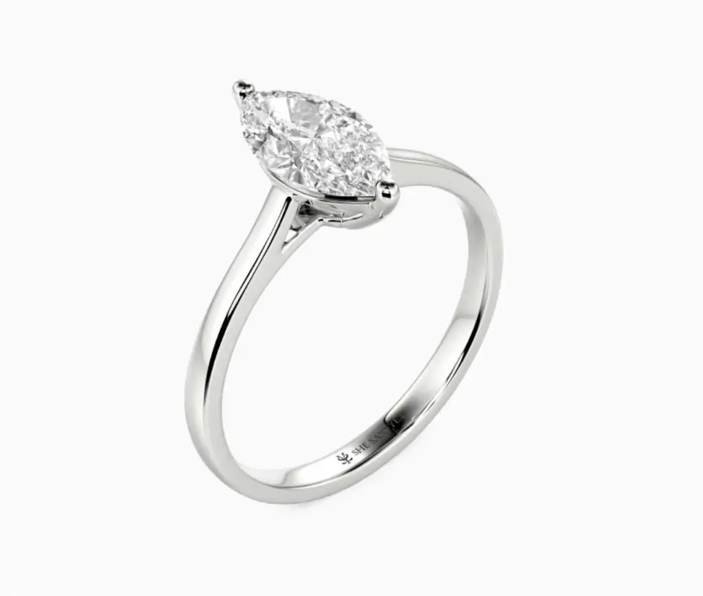 For jovy 1.08ct DVVS2 in 14k white size5.5 Lab Grown Diamond Ring