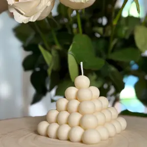 Candle.big pyramid bubble candles handmade candles. Large scented