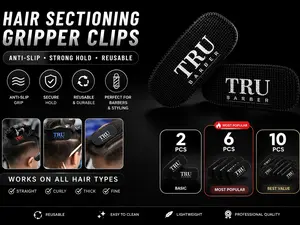 Hair Sectioning Gripper Clips Anti-Slip Barber Styling Holder (Reusable)