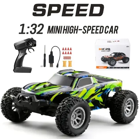 1:32 Mini Scale Remote Control Cars, RC Cars Maximum Speed 20 Km/h, 2.4Ghz High Speed All Terrain Off-Road Electric Toy Car, Kids RC Car For Boys And Girls Christmas 、Halloween 、Thanksgiving Gift Truck