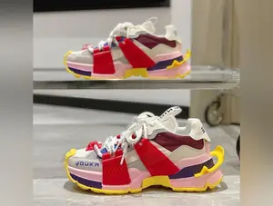 Stylish Woman Chunky Sneakers, Mixed Colors