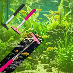 Retractable Aquarium Brush, 1 Count Multipurpose Cleaning Brush, Multifunctional Cleaning Tool for Glass Surface, Ideal for Aquarium Algae and Debris Removal, Fish Tank