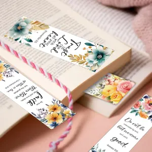 30 Pcs Floral Design Bible Bookmarks, Page Markers, Book Accessories for Book Lovers, Spiritual Inspiration Gifts for Religious Events and Church Gatherings, Gift Suitable