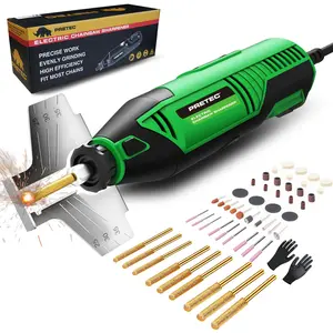Electric Chainsaw Sharpener Kit – Multi-Purpose Chain Saw Sharpener Tool with Diamond Sharpening Wheels, Angle Attachment and Wrench for All Chainsaw Chains (54-Piece Accessories)