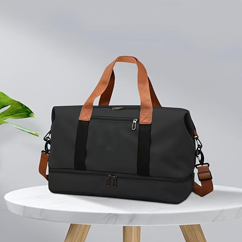 Deep Green Dry Wet Separation Fitness Bag! Lightweight & Large Capacity Travel Storage Luggage Bag Perfect for Short Trips, Business, Travel & Daily Use. Versatile Casual Shoulder Crossbody Handbag for Easy Carry