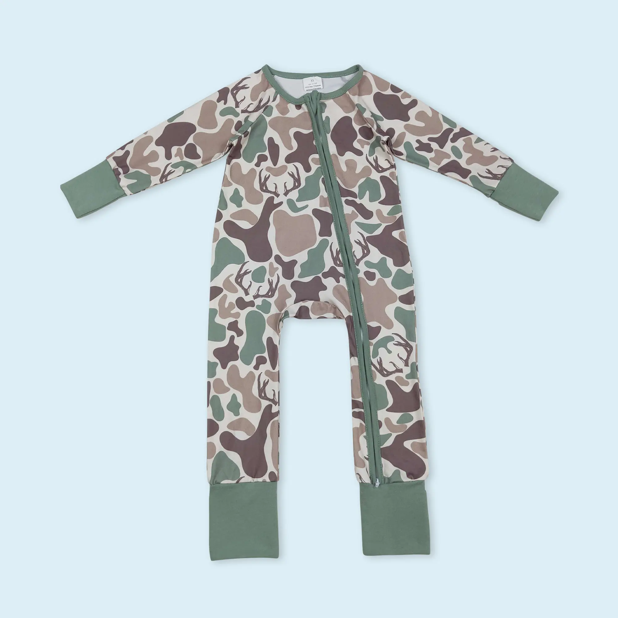 Infant Baby Boy Long Sleeve Deer Camouflage Romper