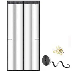 Magnetic Screen Door, Self-sealing Screen Door, Retractable Screen Door Mesh, Pet and Kid Friendly, Hands Free Mesh Partition