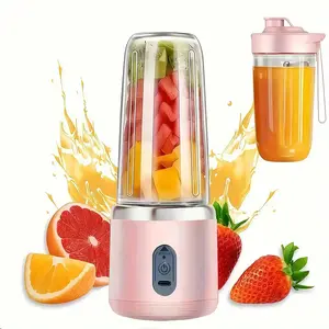 Portable USB Rechargeable Blender Juicer with Cup, Juice Extractor Machine, Kitchen Essential for Crushing Fruits and Veggies into Smoothies