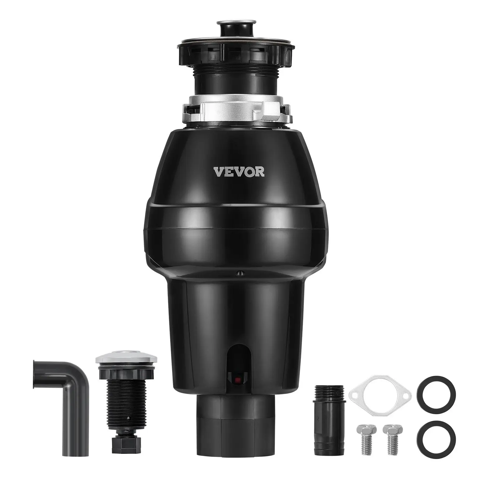 VEVOR 3/4 HP Continuous Feed Kitchen Sink Food Waste Disposal, DC Motor, 3250 RPM, EZ Mount Twist-and-Lock Corded Design, ABS Shell, Noise Reduction, Long-Lasting Performance Efficient Disposer, Busy Households