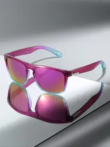 Unisex Square Fashion Lightweight Durable High Quality Sunglasses, Classic Casual Alloy Frame, Uv400 Protection, Trendy Colorful Design, Daily Wear Accessories