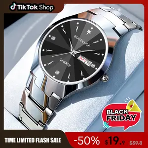 【TikTokShopBlackFriday】Men's casual and business round dial quartz watch, party fashion watch, daily clothing decoration, versatile trendy birthday gift watch