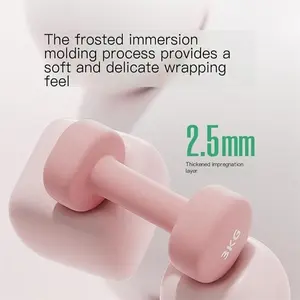 Plastic-Dipped Dumbbells for Home & Gym Fitness, Non-Slip Small Weights Muscle Strength Yoga Training, Cast Iron Hand Men Women (Pair)