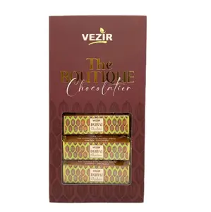 6 bars Dubai Chocolate Bar Chocolatier Pistachio Praline Dubai Chocolate Bar Luxury 6 Units VEZIR The Boutique crispy Nutty Delight 37gr Box Viral Chocolate Cacao Snack