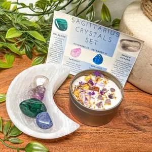 Sagittarius Crystals, Zodiac Intuitive Gemstone Set, Sagittarius Crystal Set