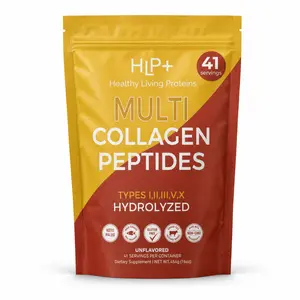 Multi Collagen Peptides Powder - Hydrolyzed Protein (Types I, II, III, V, X) - Grass-Fed Bovine, Wild-Caught Marine & Free-Range Chicken - Unflavored, Non-GMO, Keto - 41 Servings - Supports Hair, Skin, Nails & Joints