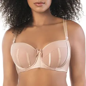 PARFAIT Charlotte 6901 Womenswear Full Busted and Full Figured Modern Vintage Sexy Comfort Fit and Smooth Satin Fabric Lightly Foam Padded Wired Bra Nylon Matte