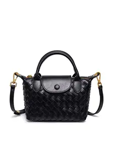 New Woven Leather Handbag for Women, Fashion Small Square Bag, High-End Single Shoulder Crossbody Bag, Trendy Versatile Dumpling Bag, Casual Trendy Handbag, Stylish Square Bag, Fashionable Crossbody Bag