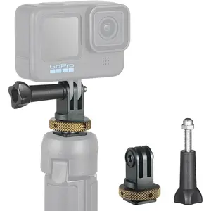 Hot Shoe to  Mount Adapter, Camera Cold Shoe Mount Adapter with  CNC Thumb Screw for  Hero 13/12/11/10/9/8/7/6/5/4, DJI  Action, Campark and Other Action Cameras