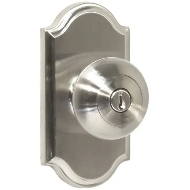 Weslock 01740ININSL23 Aesthetic Impresa Premiere Indoor Door Lock Handleset, Strong & Long Lasting, Adjustable Latch, Full Lip Strike, Satin Nickel Doorknobs, Brass Cylinders, Concealed Installation Screws, Lock Latches & Bolts