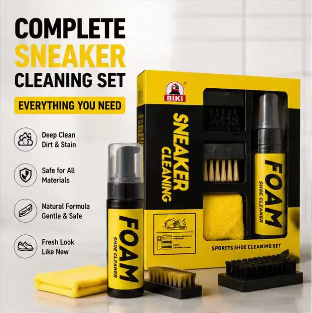 Shoe Cleaner Kit for Sneaker, Water-Free Foam Sneaker Cleaner 5.3Oz with Shoe Brush and Shoe Cloth,Work on Most Shoes