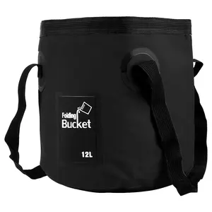 12L Car Bucket Waterproof Folding Wash Bucket For Cleaning Bowl Sink Basin Container Washing Bag Foldable Bucket Portable Outdoor Travel Motorcycle Bucket Accessories Collapsible Bucket