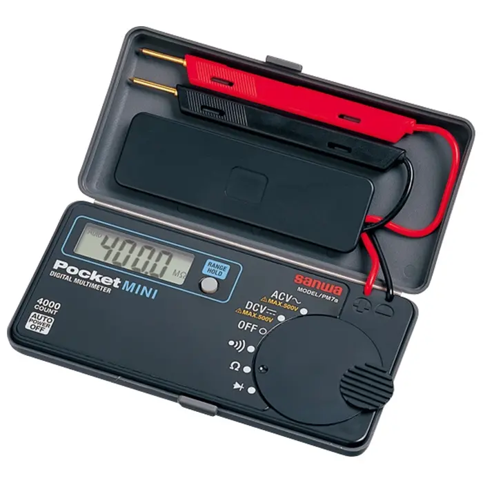 212 MAIN PM7A Model Pocket-Size 4000-Count Foldable Digital Multimeter with Built-In Case & Flip-Phone Look, 500V AC Voltage Tester for Automotive/Motorcycle Battery Diagnostic & Repair Tools, Batteries