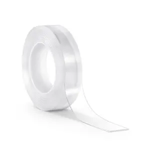VEVOR Double Sided Tape Heavy Duty, 16 ft Long Nano Mounting Tape, Strong Adhesive Reusable, Clear Two Sided Wall Tape, Removable Poster Picture Hanging Strips for Home, Office, Car, Outdoor Use